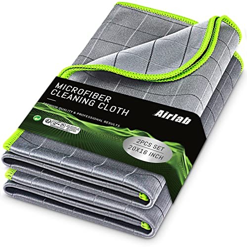 Grey-Green Microfiber Towels Cars Wash & Dry Cloth – Thick Plush