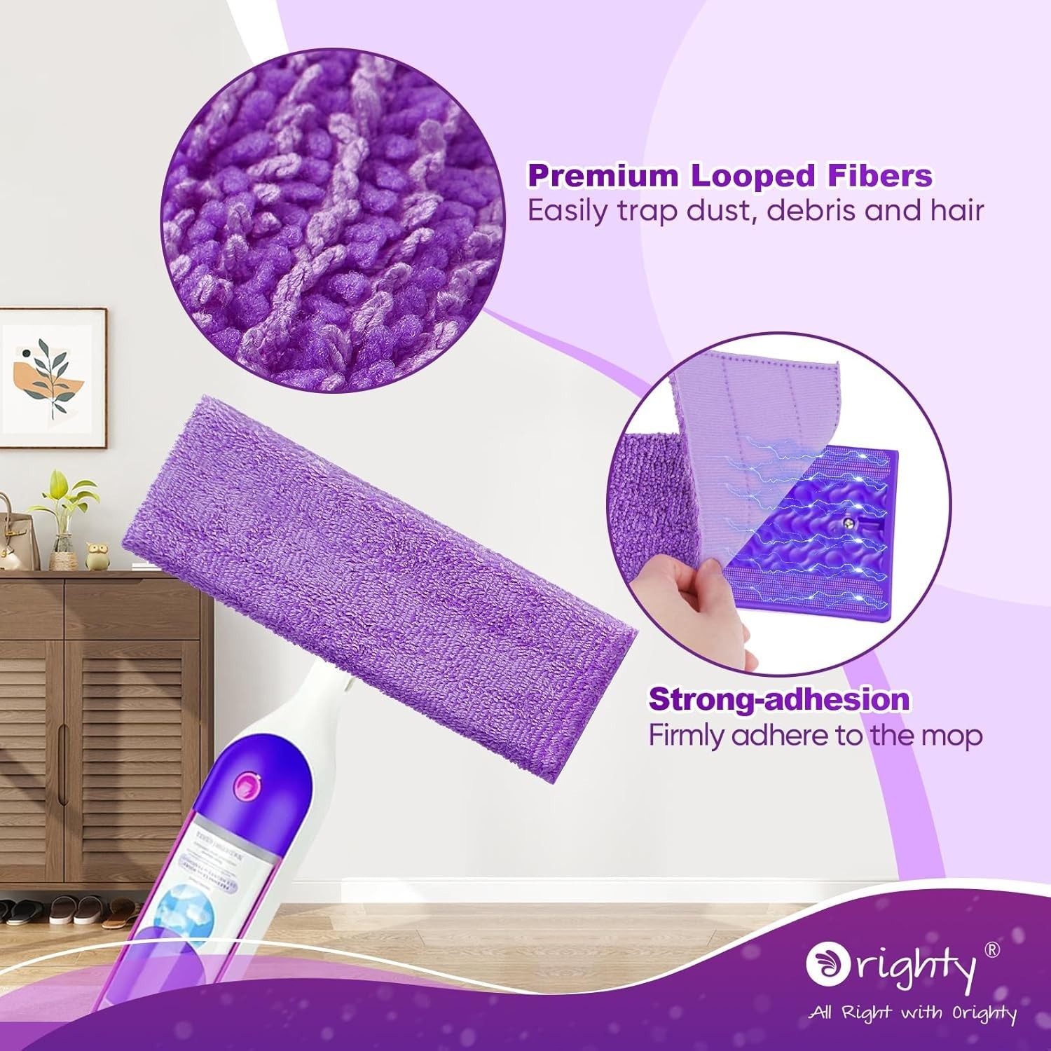 Orighty Reusable Mop Pads for Swiffer PowerMop, 10 Pack Power Mop Pads Refill…
