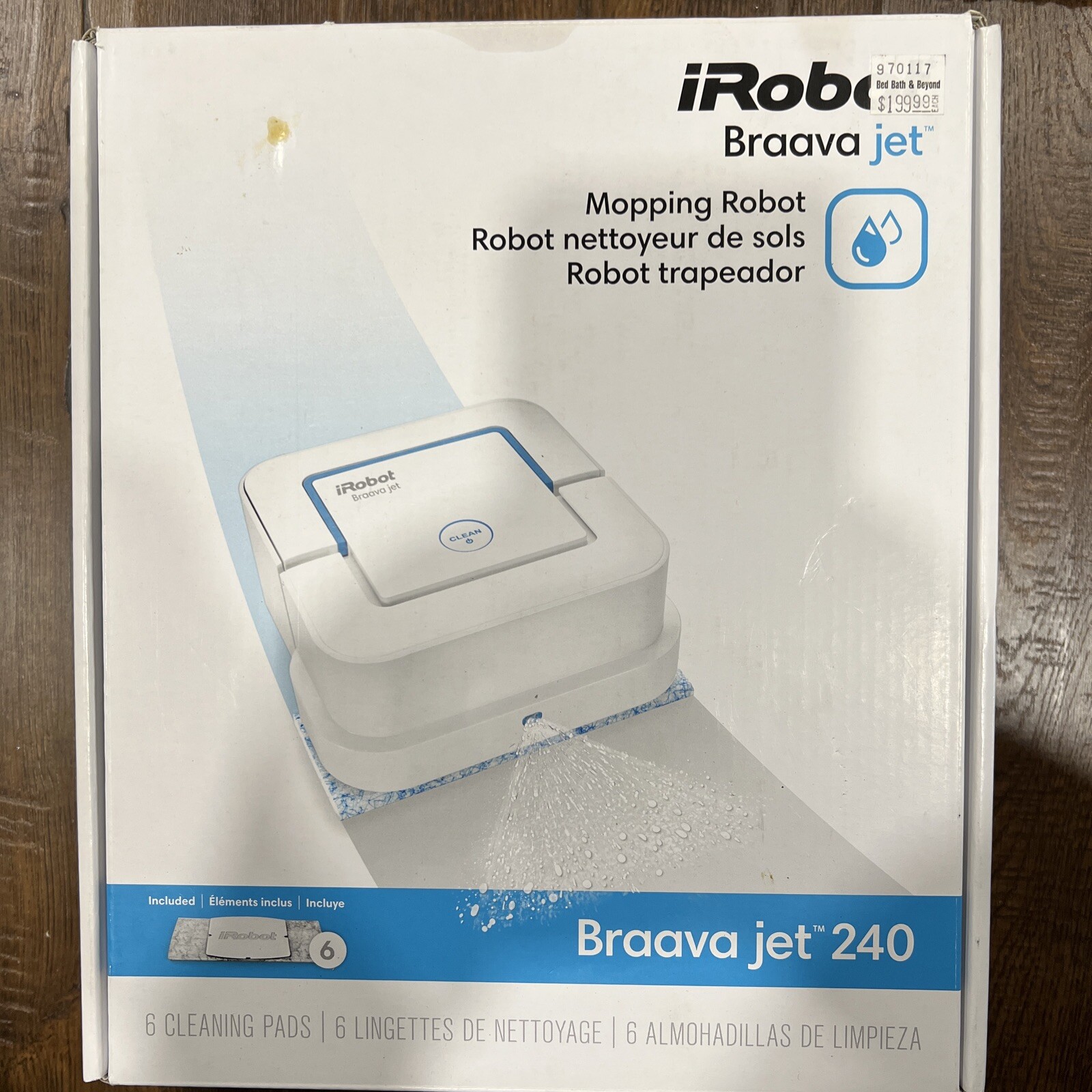 iRobot Braava Jet 240 Mopping Robot with Charger & Pads – NOT FULLY FUNCTIONAL