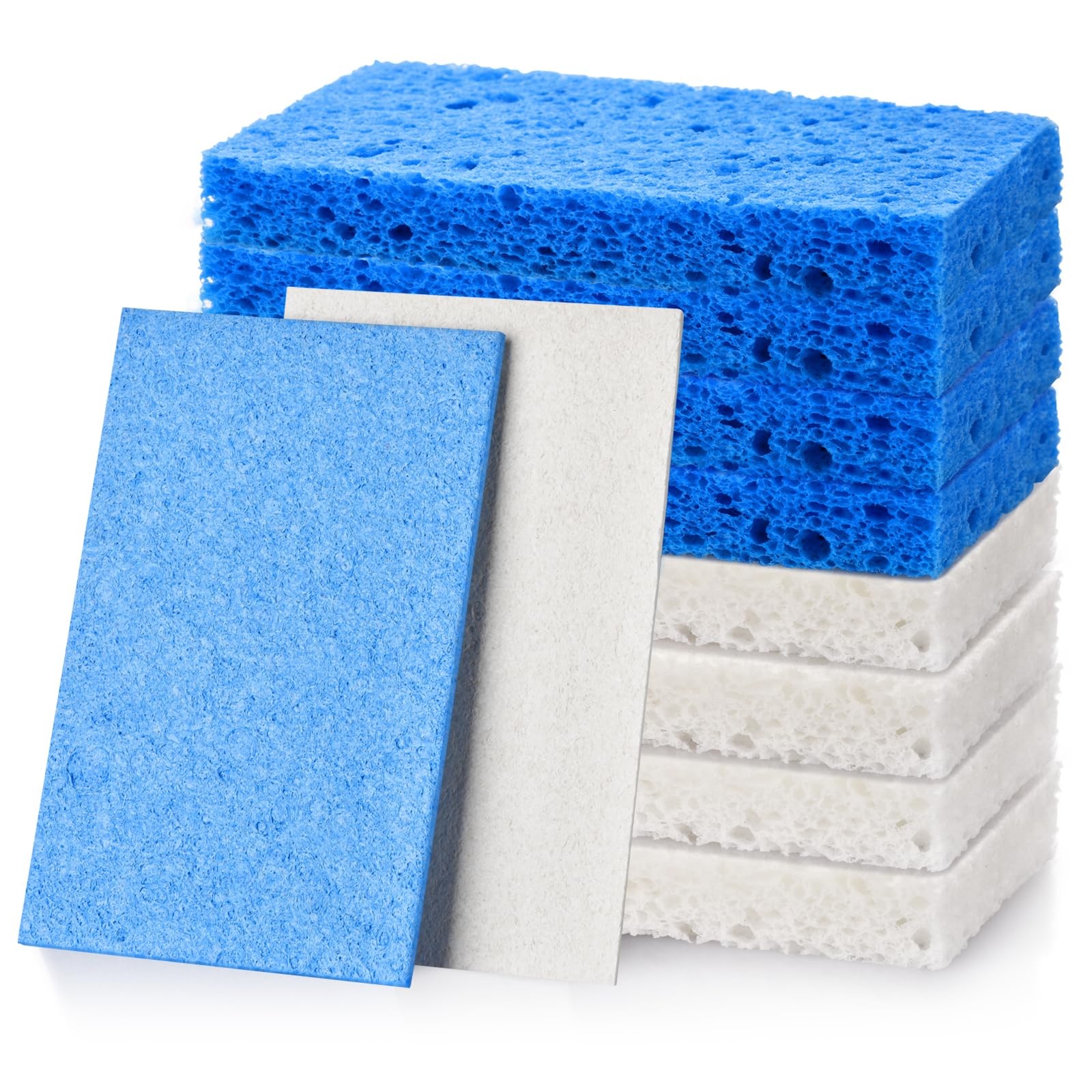 8PCS Compressed Kitchen Sponges for Household Use, Zero Scratch Multicolor