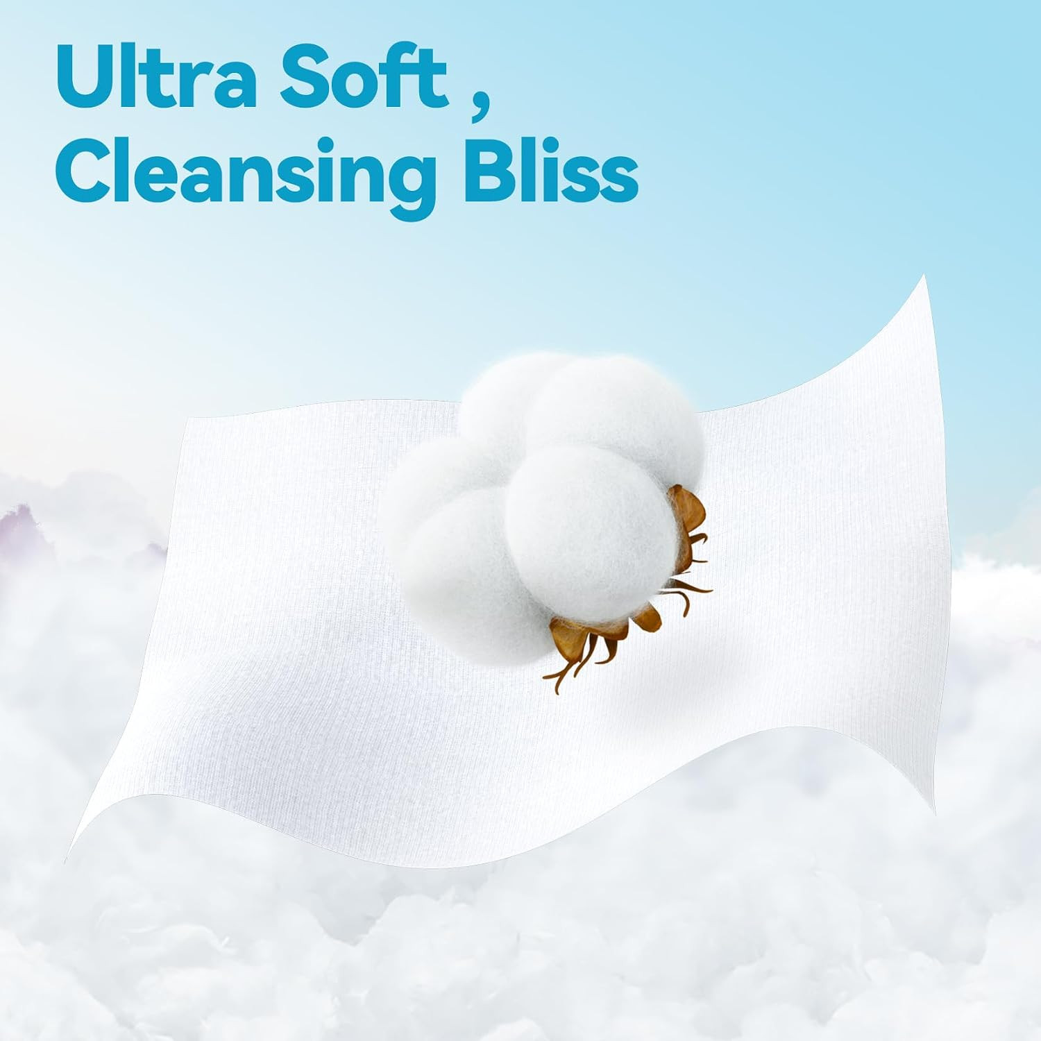 Thicker Biobased Soft Face Towels, Gentle & Unscented, 80 Count