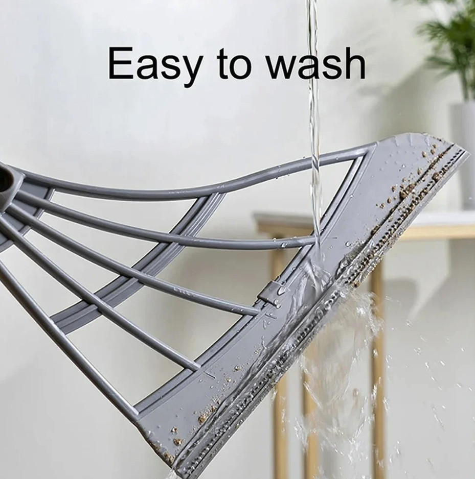 1pc Silicone Scraper Broom Magic Wiper Floor Glass Cleaning Mop – NEW