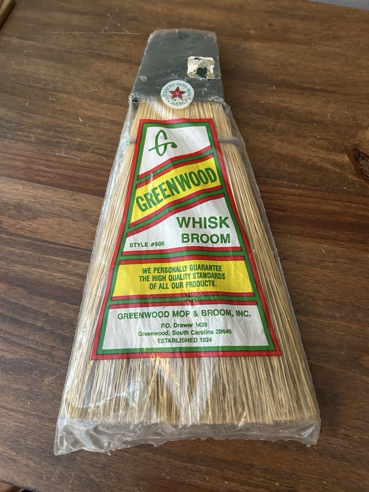 Vintage Greenwood Whisk Broom Natural Fiber Broomcorn