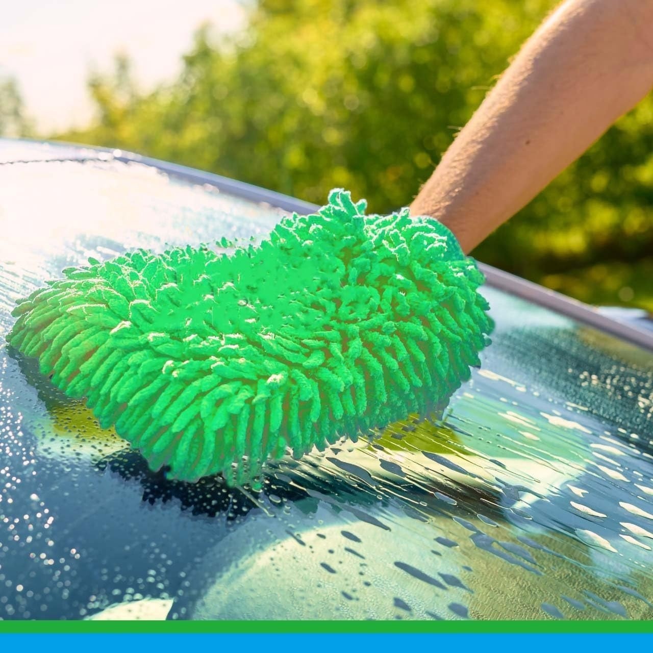 2 Pack Car Wash Mitt Microfiber Chenille Car Wash Mitt Scratch Free For Cars