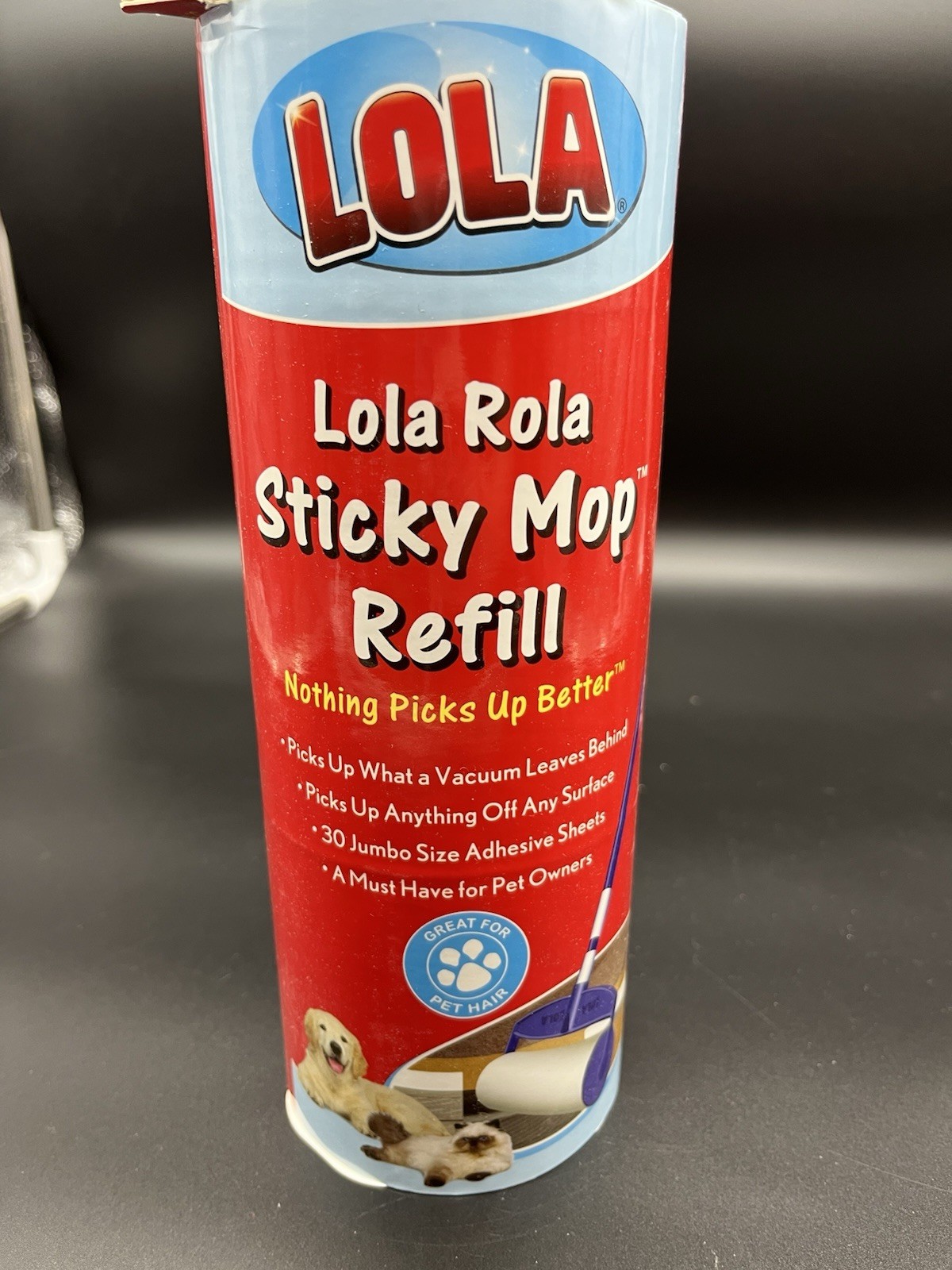 Lola Rola Sticky Mop Refills For Mop #902 Lot Of 6 Rolls 30 Ft Each Roll