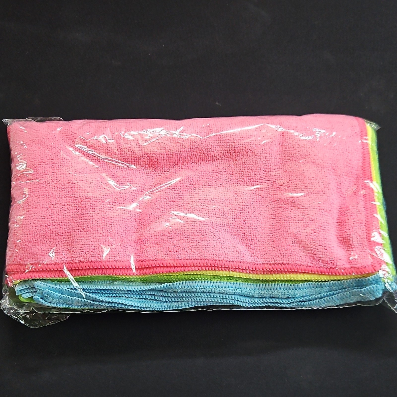 Reusable Multicolor Microfiber Cleaning Cloths Pack – Pink, Blue, Yellow, Green