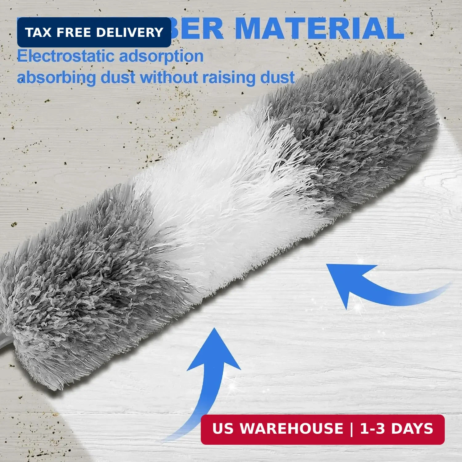 Feather Duster with Extension Pole, Long Handle Ceiling & Blind Cleaning Tool