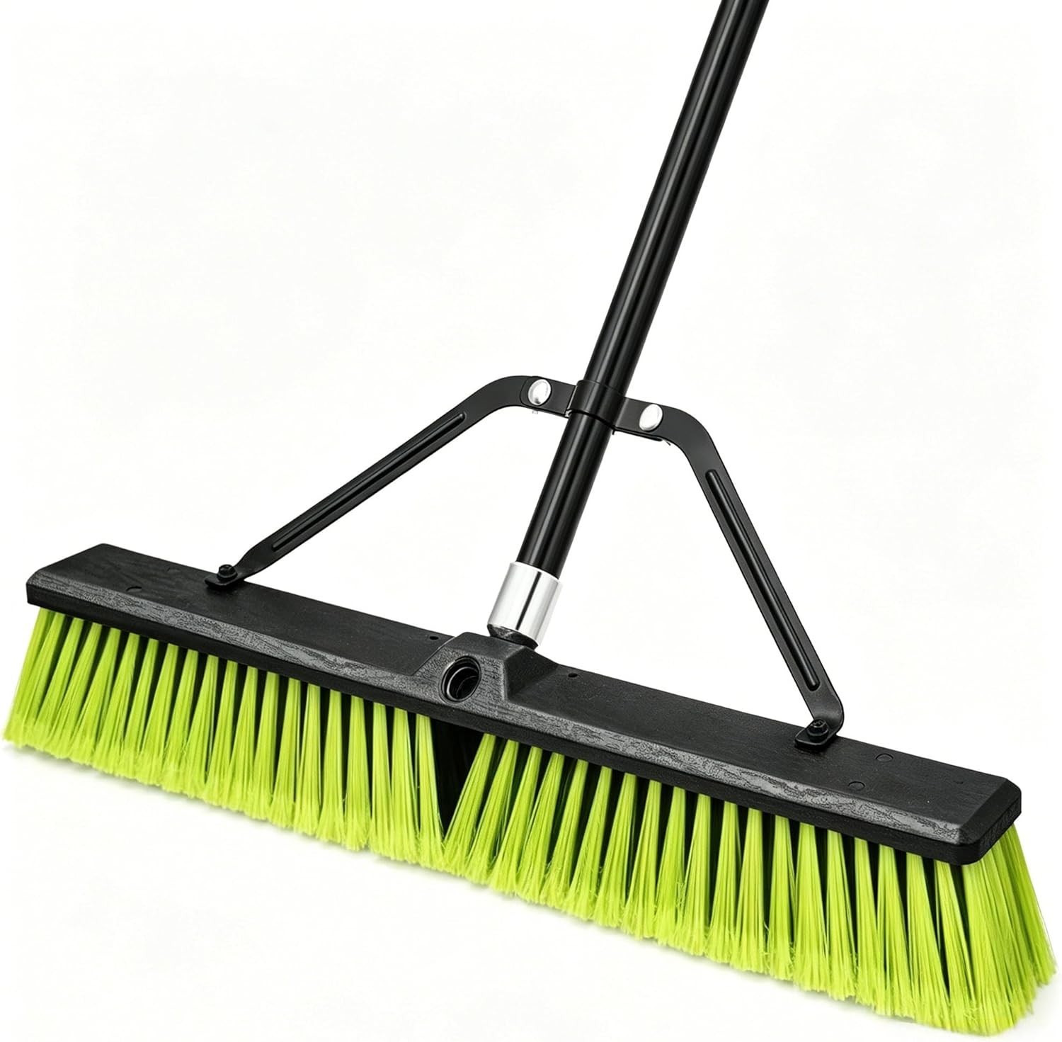 TidyBliss 24” Push Broom Outdoor Heavy Duty, Large Commercial Stiff Bristle Brus