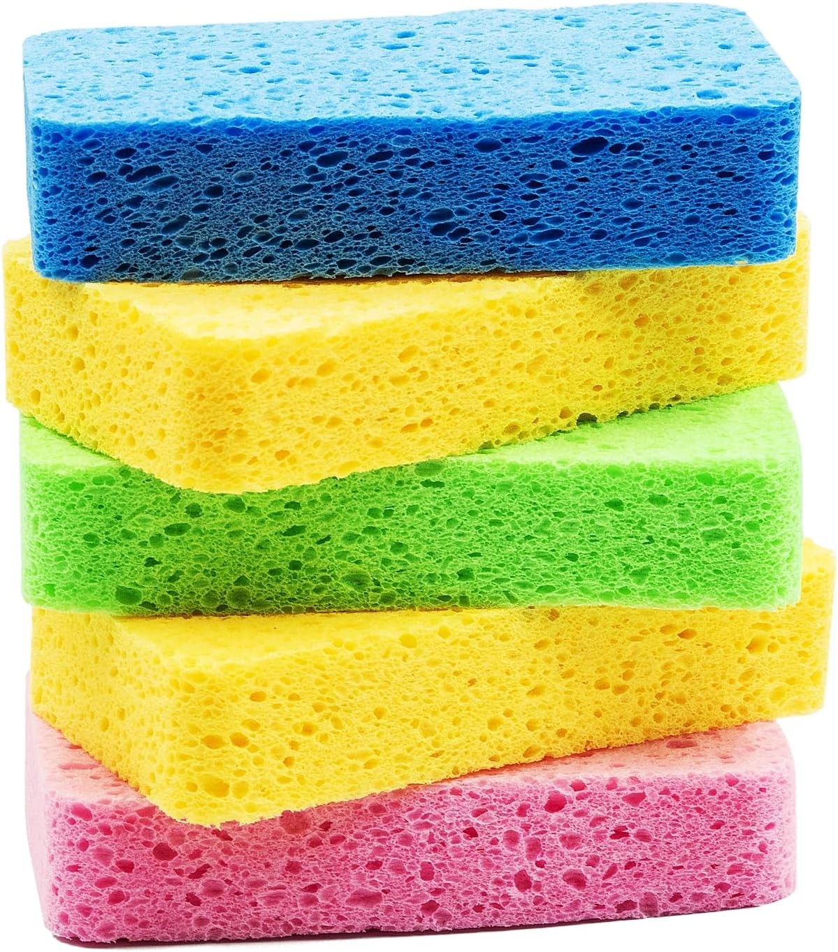 Large Cellulose Sponges, Kitchen Sponges for Dish, Thick Heavy Duty Scru