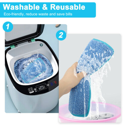 Microfiber Cleaning Mop Pad, Compatible With Sweeper, Washable And Durable 3pcs