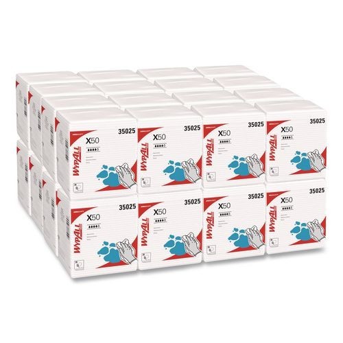 WypAll X50 Cloths 1/4 Fold White 12.5 x 10 Inch 832 Count 32 Packs