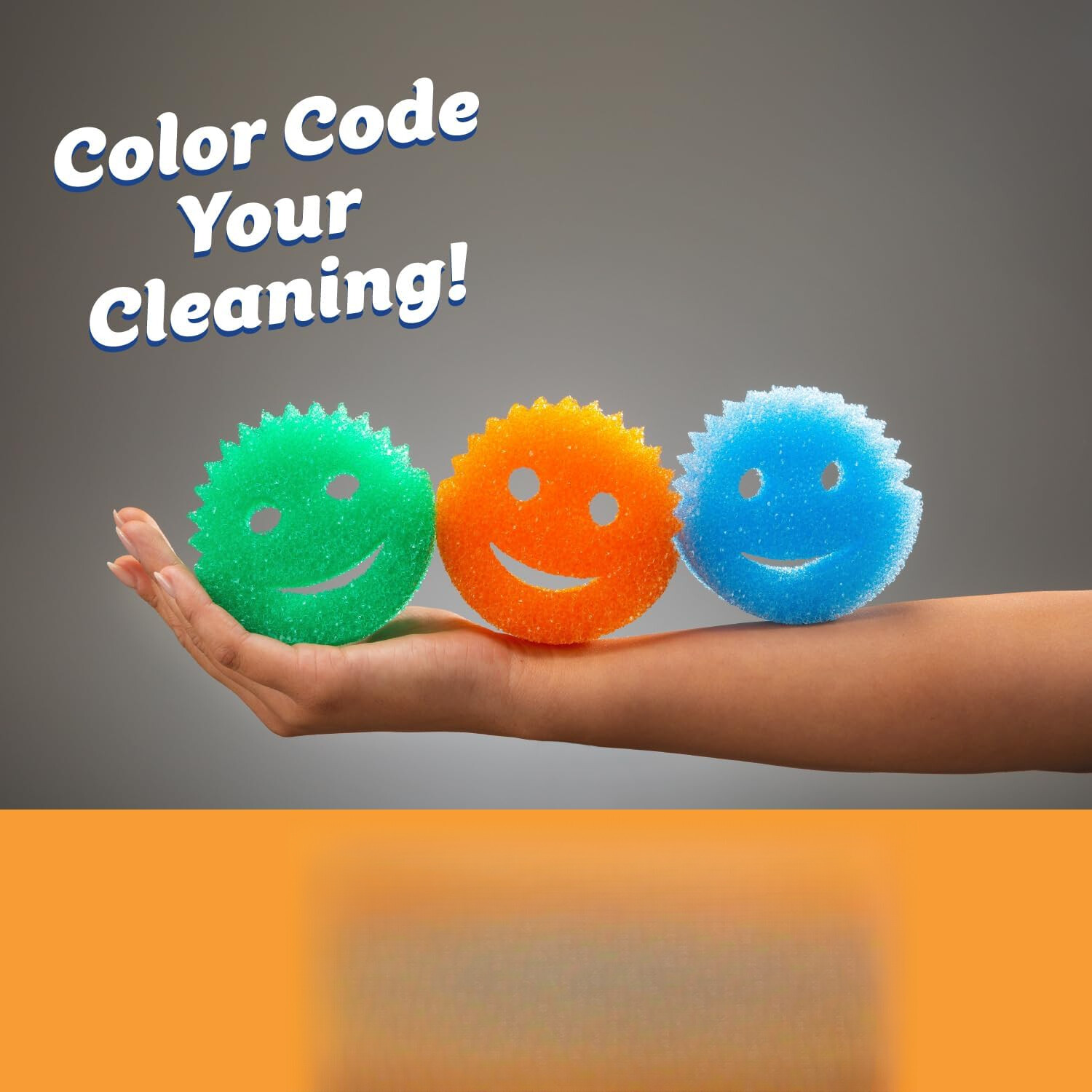 Colored Sponges – Scratch Free Multi-Purpose Dishwashing Sponge – (Pack of 3)