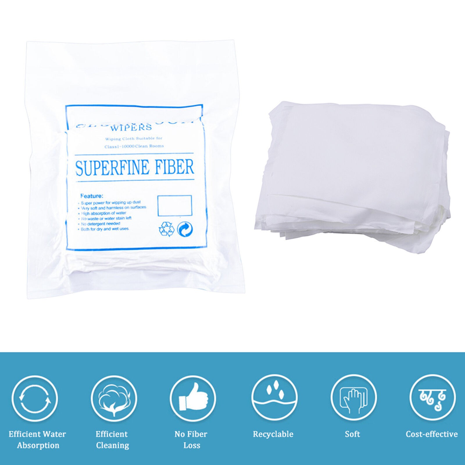 100pcs Bag 6inch Phone LCD Repair Clean Cloth Anti Static Microfiber Cleanroom