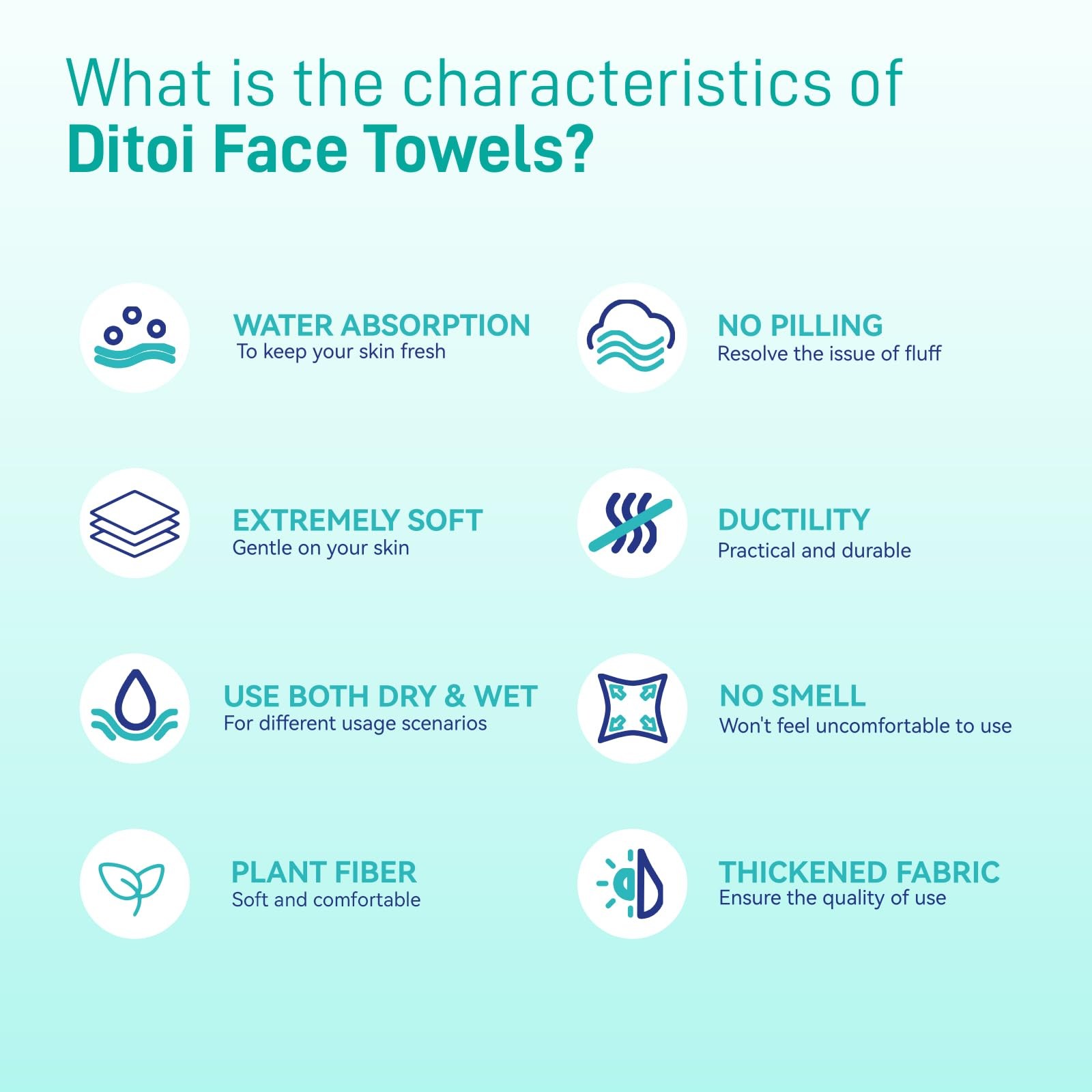 Face Towels, 10″×12″ Disposable Towel, 50 Count (Pack of 3)