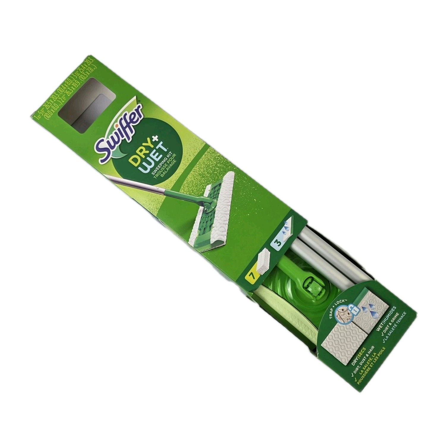 Swiffer Sweep + Mop,Broom & Mop Alternative,Dry & Wet Floor Cleaner,Fresh Scent