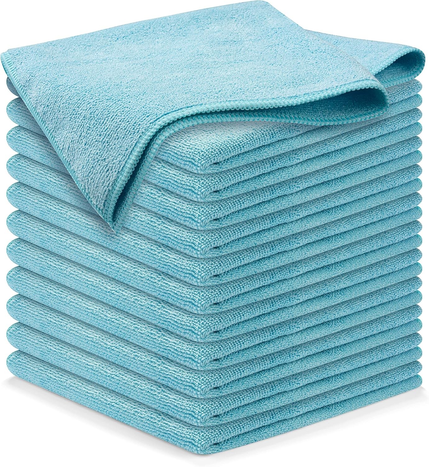 Microfiber Cleaning Cloth Grey 12 Pcs 12.5″x12.5″ High Performance 1200 Washes