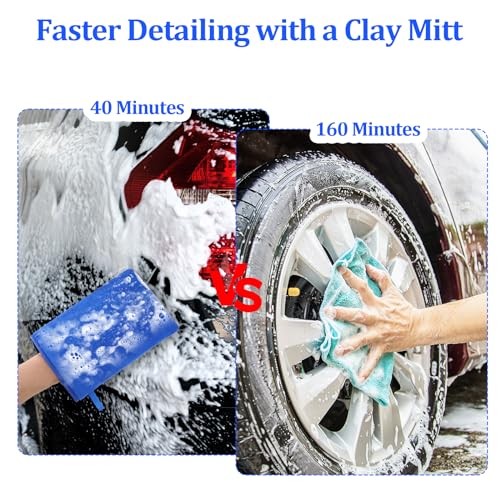 Clay Mitt – Auto Detailing Microfiber Clay Bar, Medium Grade, Blue