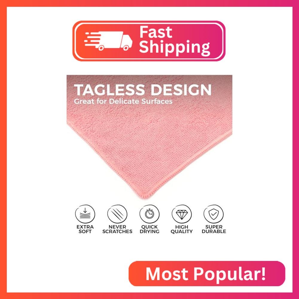 The Rag Company – All-Purpose Microfiber Terry Cleaning Towels – Commercial Grad