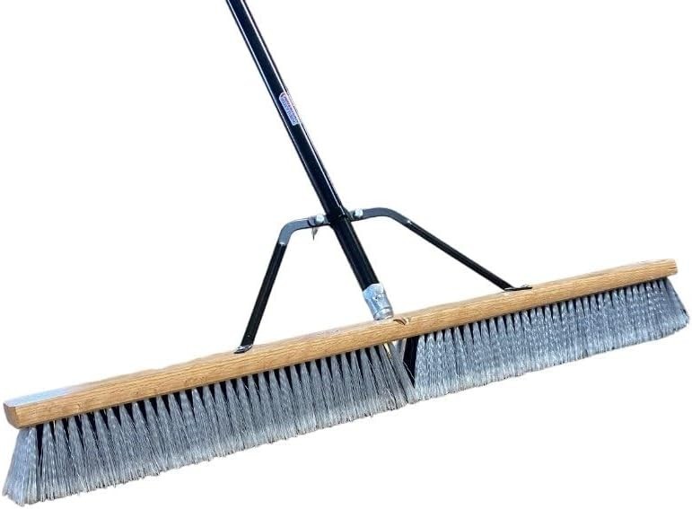 Pbsa36004 Heavy Duty 36″ Smooth-Surface Push Broom with Silver/Black Handle