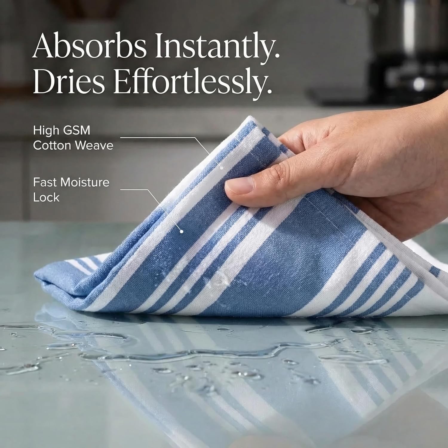 Kitchen Towels 100% Cotton Dish Towels for Kitchen (Set of 6) 20”x30” Dish