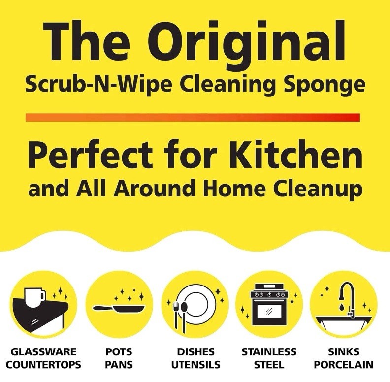 Tuff-Scrub Microfiber Pad Professional SCRUB-N-WIPE ~ Machine Washable ~ 10-Pack