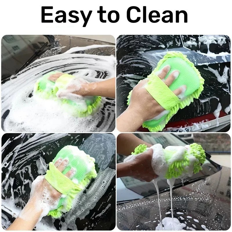 Microfiber Car Washer Sponge Cleaning Car Care Detailing Brushes Washing Towel a