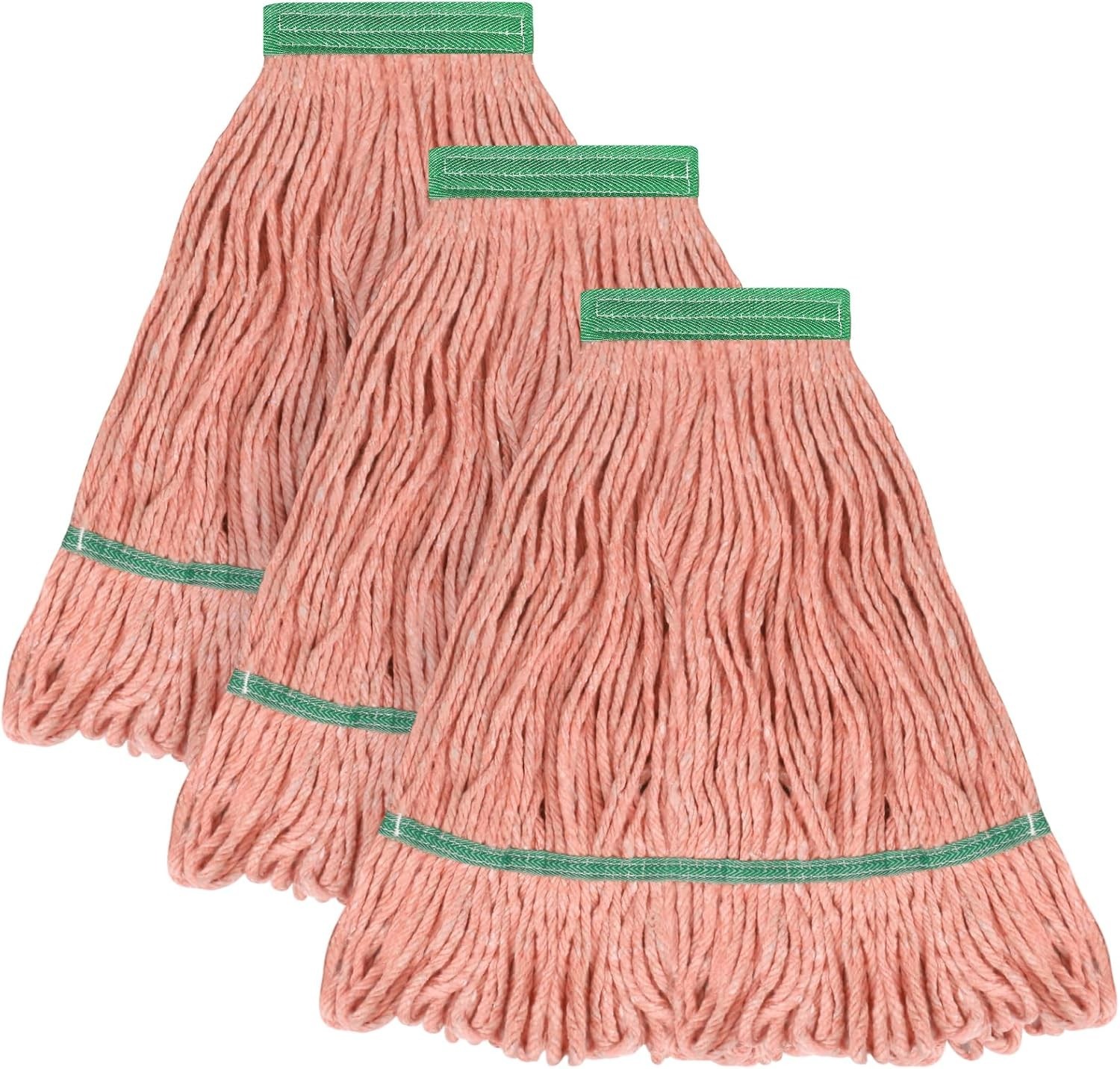 Matthew Loop-End Cotton Mop Head, Heavy-Duty 3 Count – Safe for All Hard Floors