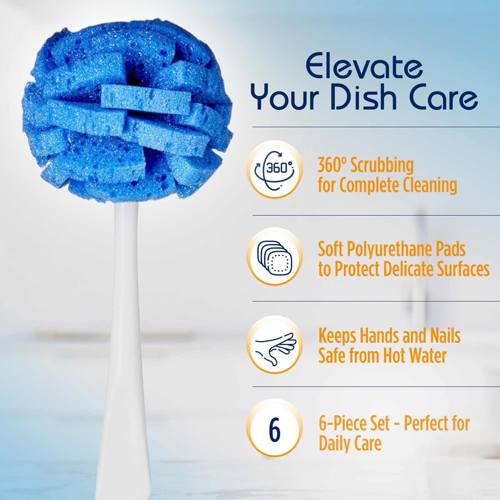 Dish Wand Kitchen Sponge | Effectively Clean China Dishes and Glassware | Uni…