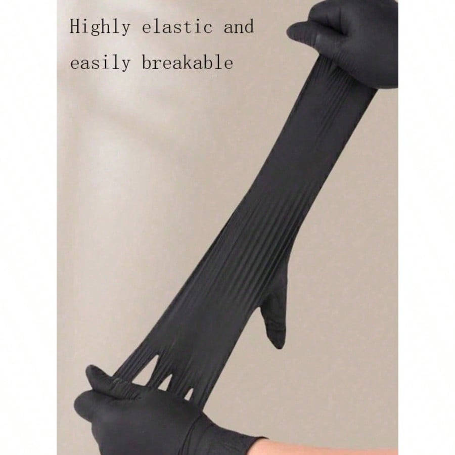 1 Box 100pcs Nitrile Gloves Waterproof Durable Household Kitchen Dishwashing