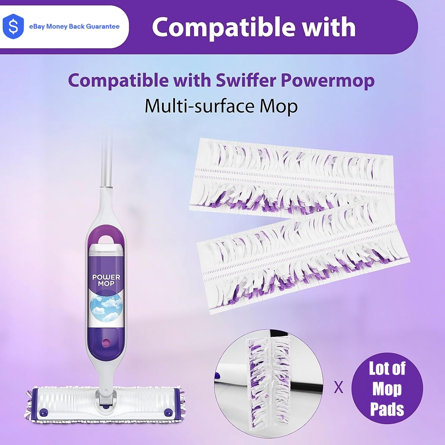 12PACK Disposable Power Mop Refills for PowerMop Multi-Surface Mop Spray 12Count