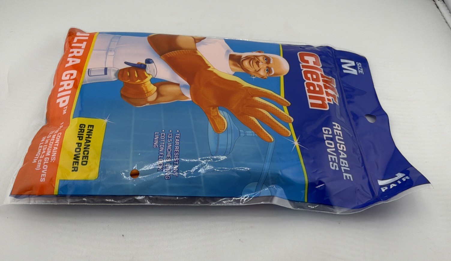 Mr. Clean Bliss Premium All Purpose Cleaning Gloves Medium Latex Free Orange. Ne
