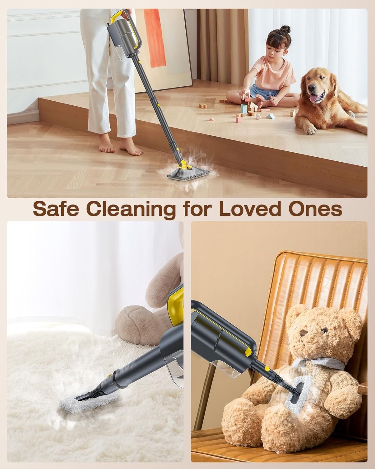 Transform Your Cleaning Routine with 10-in-1 Steam Mop & Handheld Steamer