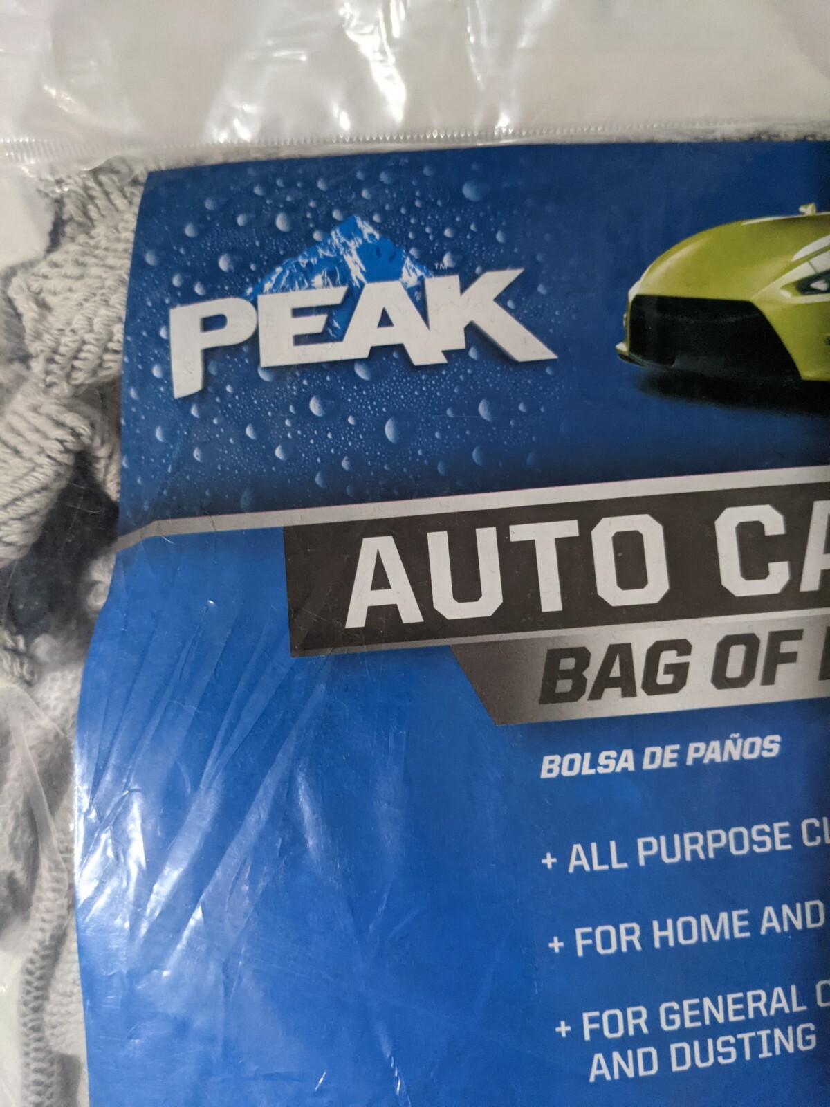 Peak Auto Care Bag of Rags Household Shop Cleaning Supplies