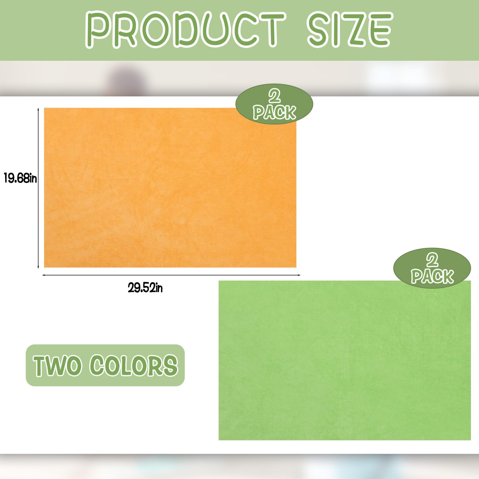 EYUNSTAR 4 Pack Extra Large Microfiber Cleaning Cloths 20″x30″, Lint-Free Reu…
