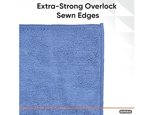 Superio Microfiber Squeegee Mopping Towel 3 Pack Blue 20\”x30\”