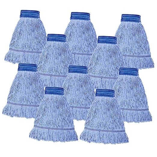 10 Pack 24oz Mop Head Replacement Commercial Cleaning Mop Head Wet String