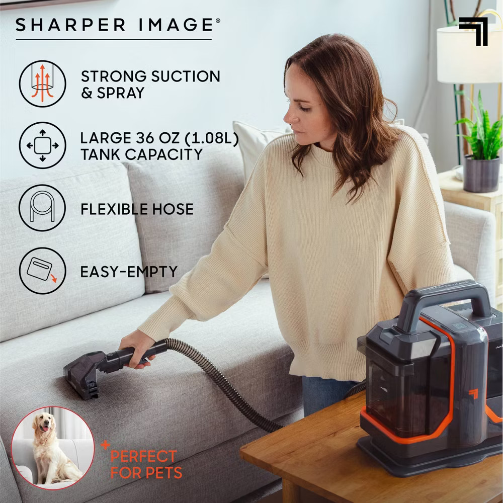Sharper Image Stain Cleaner Portable Spot Vacuum 16 Ft Cord Black