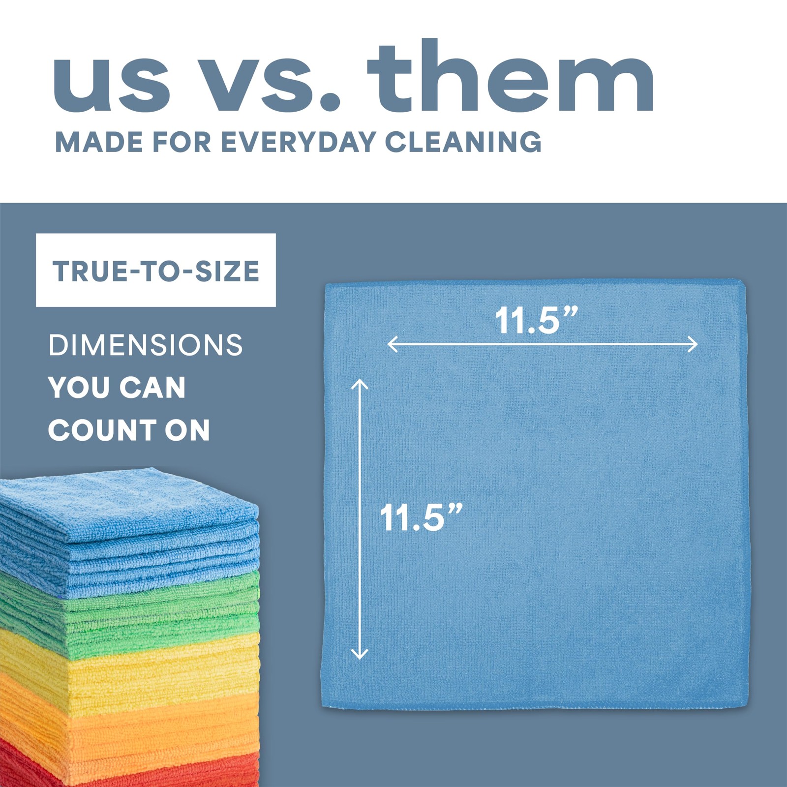 S&T INC. 150 Pack Microfiber Cleaning Cloth, Bulk Towels 150 Pack, Assorted