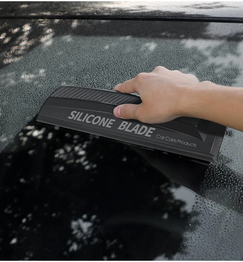 Silicone Water Wiper Blade Dry Glass Window Shower Car Cleaner Flexible