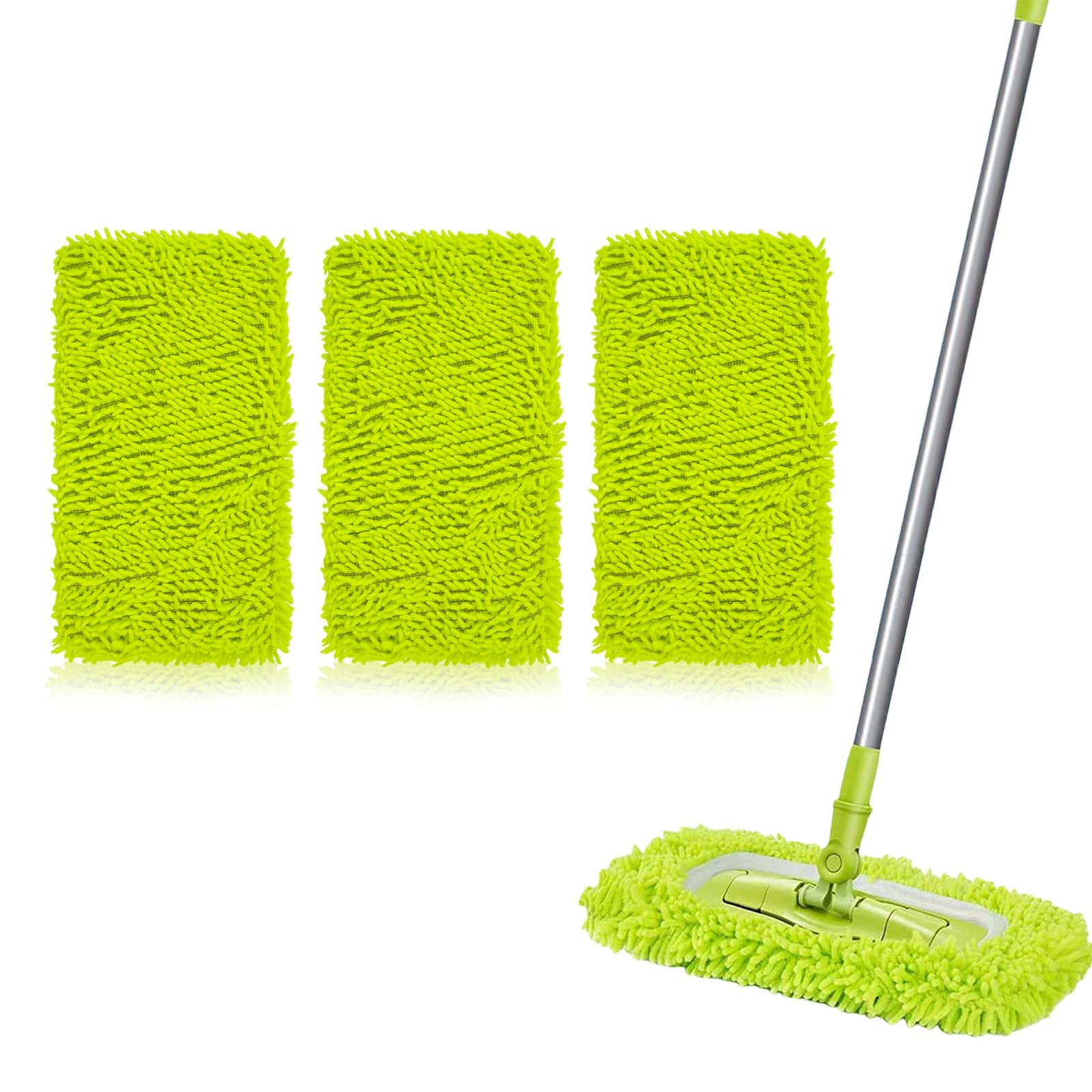 Reusable Microfiber Mop Pads 3 Pack,Compatible with Swiffer Sweeper Mop, Repl…