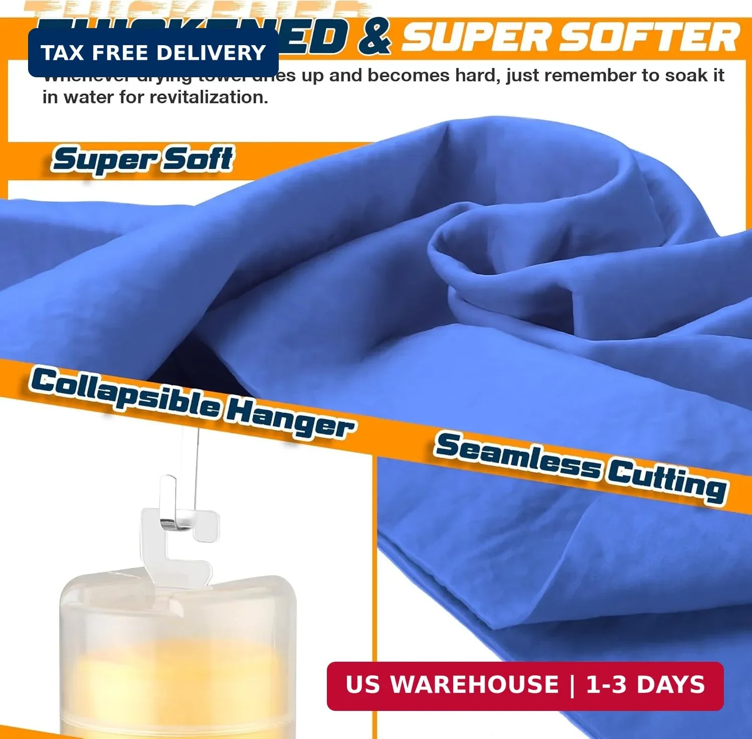 Premium Shammy Towel for Car, Super Absorbent 2 Pack 26″”x17″” Car Drying Towel,