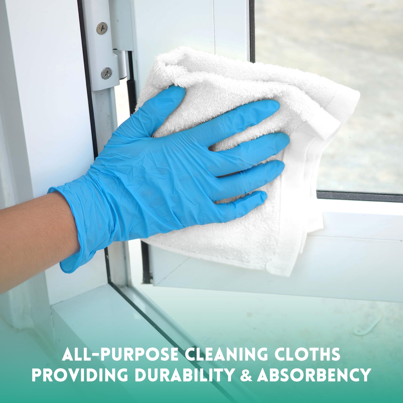100% Cotton Terry Towels Cleaning Cloths, Pack of 50 (12″ x 12″) Multipurpose…