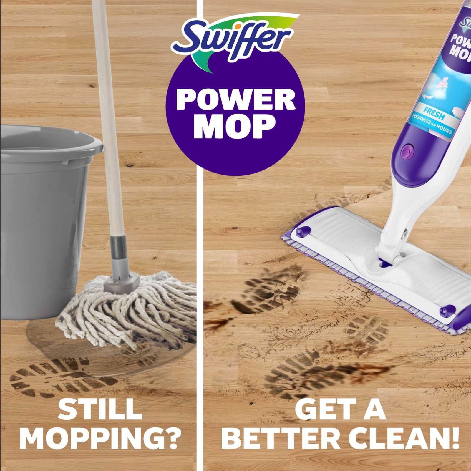 Swiffer PowerMop Floor Cleaning Kit Tile Vinyl Laminate Wood FREESHIP