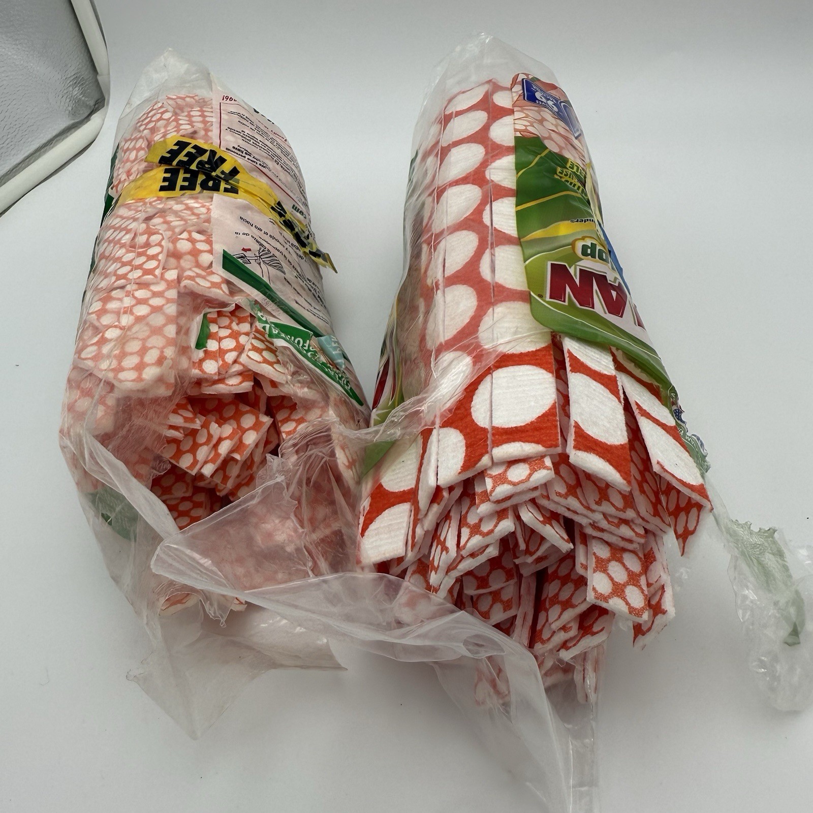Libman Wonder Mop Refill Machine Washable Lot Of 2 Red White Opened But Unused