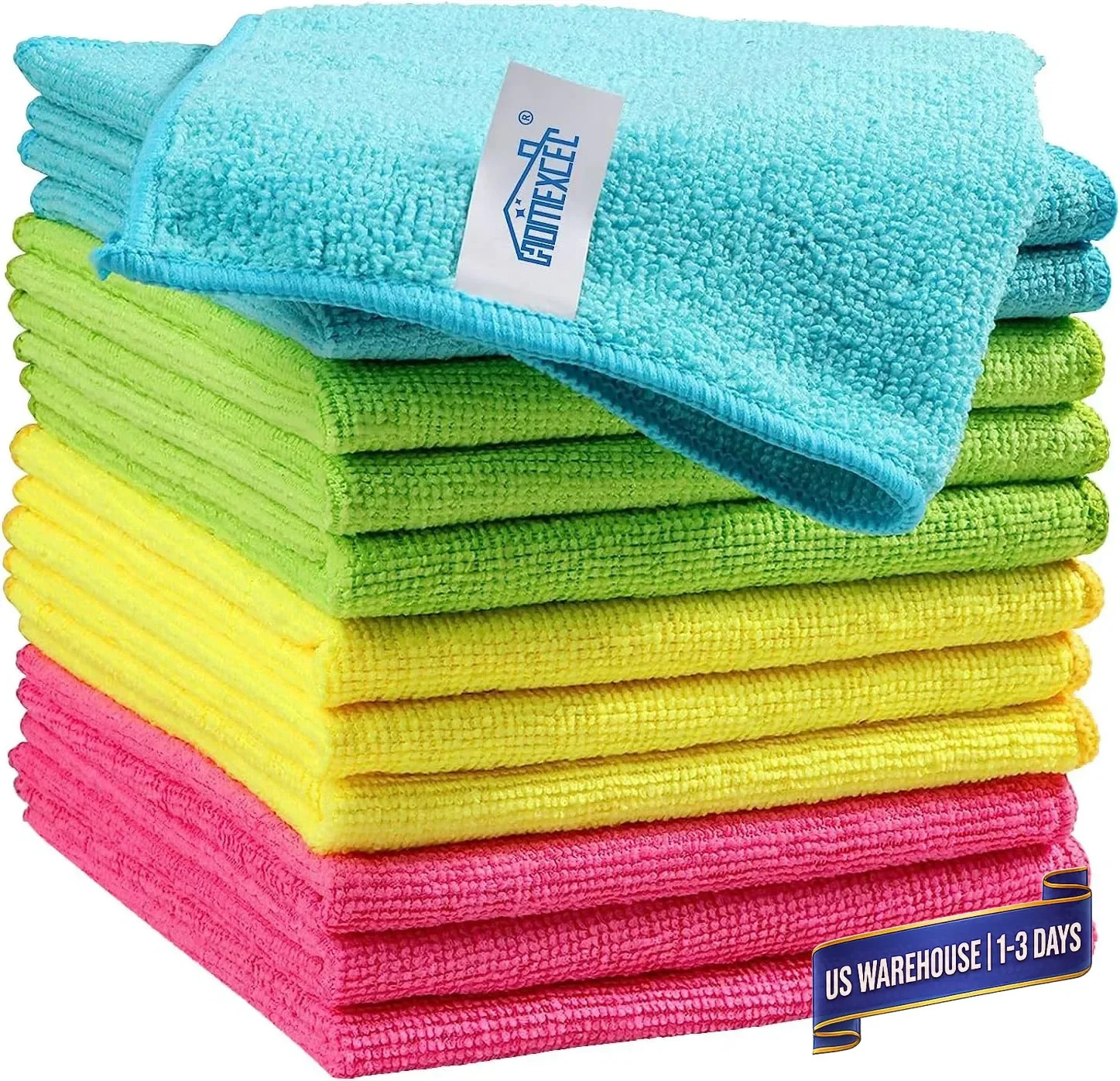 HOMEXCEL Microfiber Cleaning Cloth 210GSM, Pack of 12, Size:11.5″ x 11.5″, Ultra
