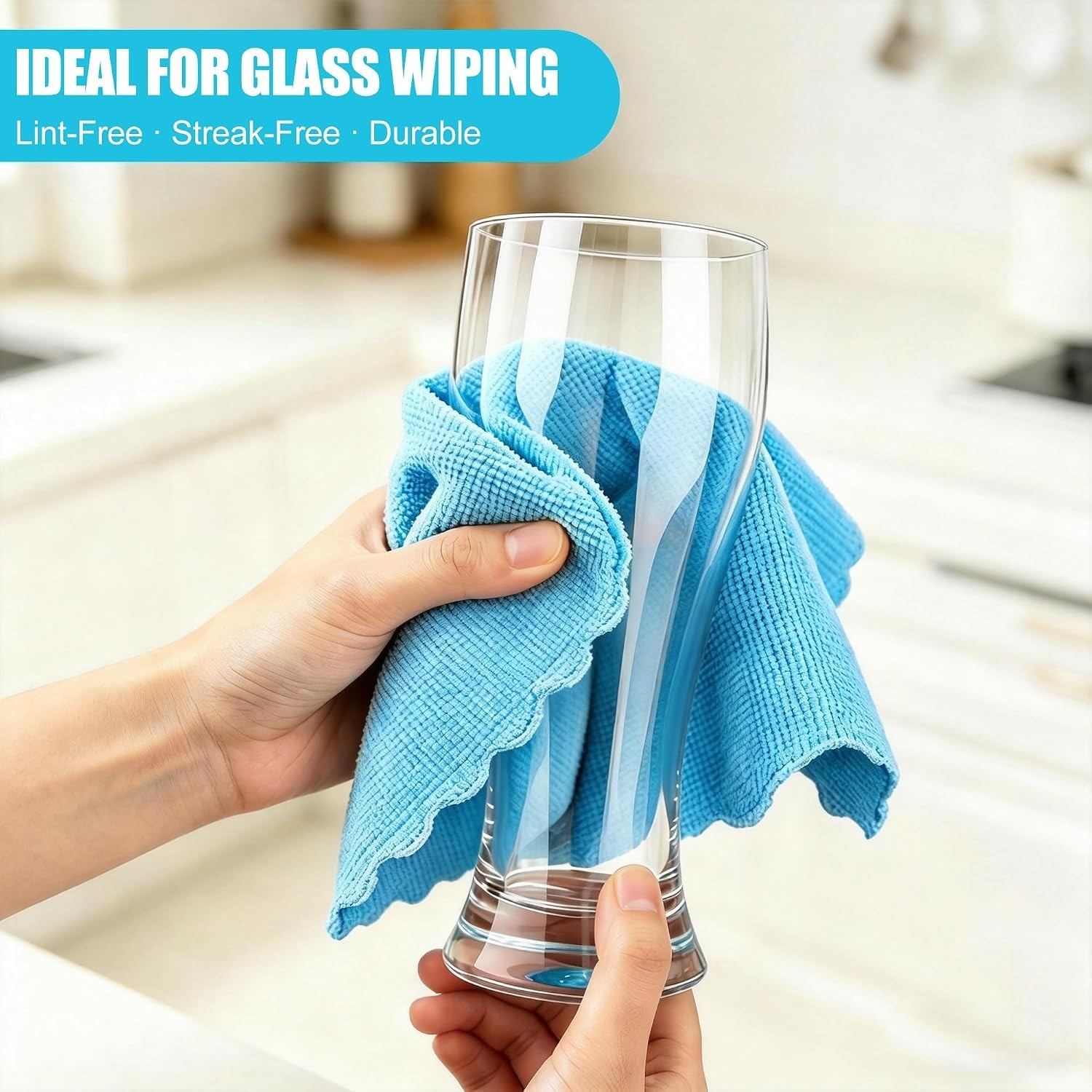 Microfiber Cleaning Cloth, 24 Pack Highly Absorbent Cleaning Rags, 4 Color Mi…