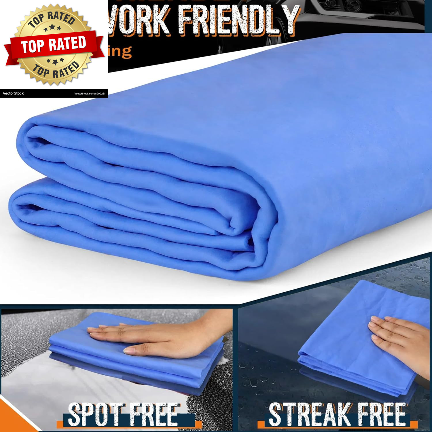Premium Shammy Towel for Car, Super Absorbent 2 Pack 26″”X17″” Car Drying Towel