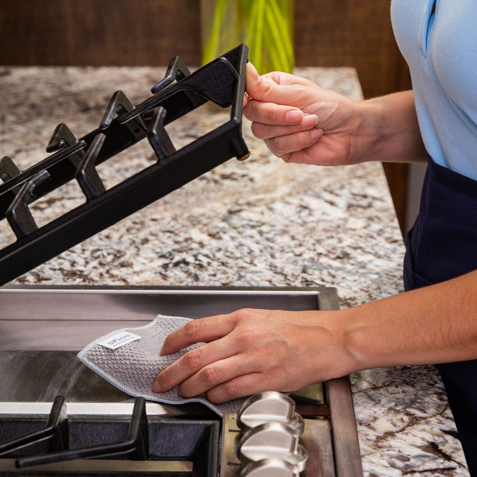 Microfiber Dish Cloths | Scrubs Cleans Dishes Sinks Counters Stove Tops | Eas