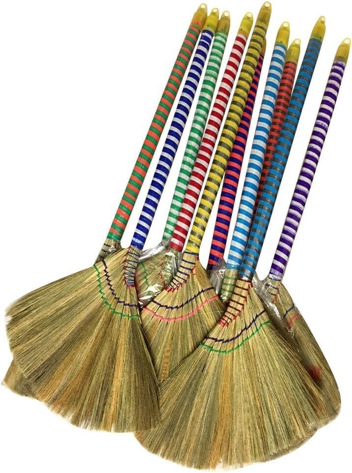 Vietnamese Soft Fan (Straw) Broom – 40 Inch Traditional Handcrafted – 10 Brooms