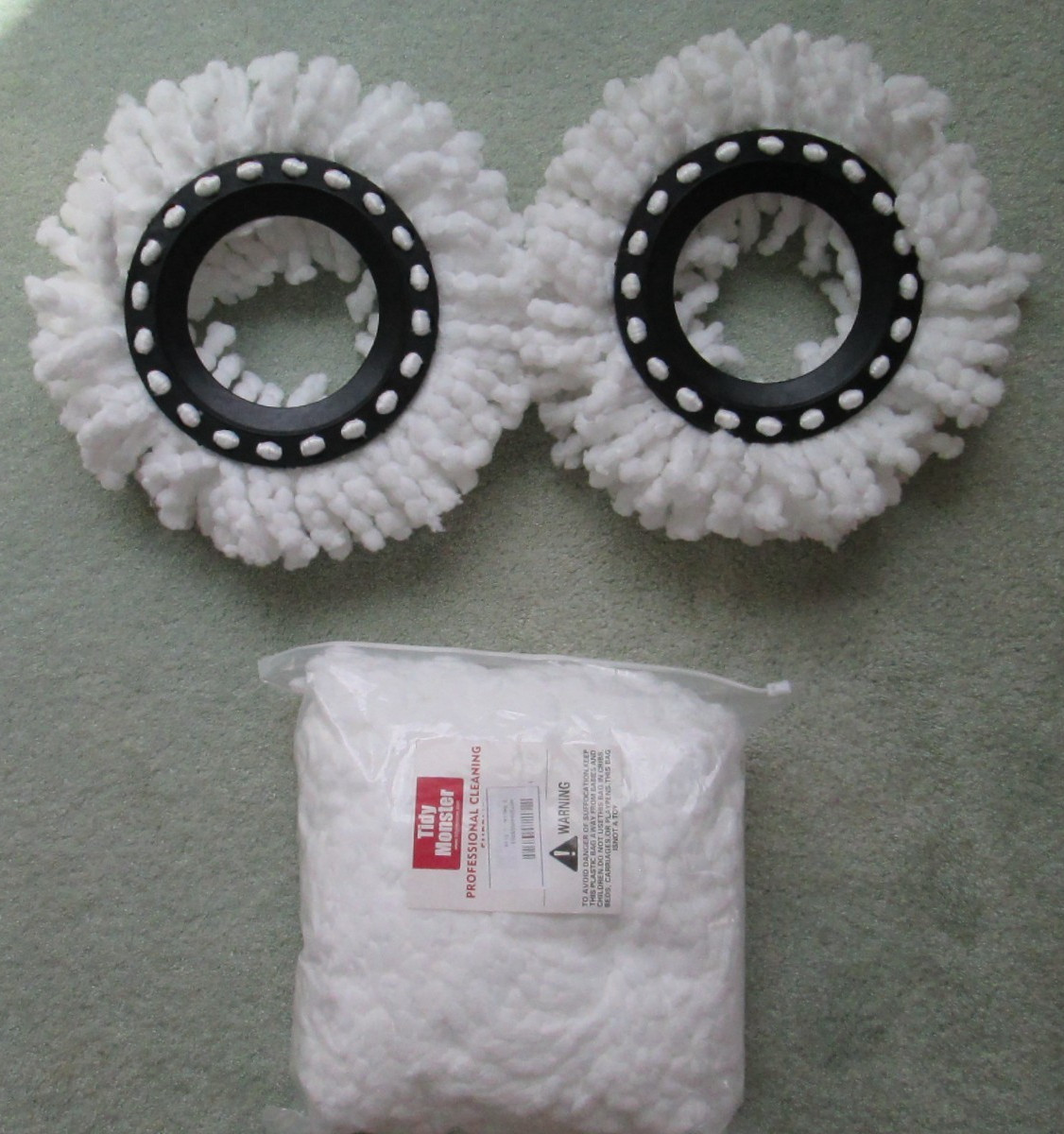 Lot of 5 Tidy Monster Spin Mop Replacement Head, Round Shape Standard Size